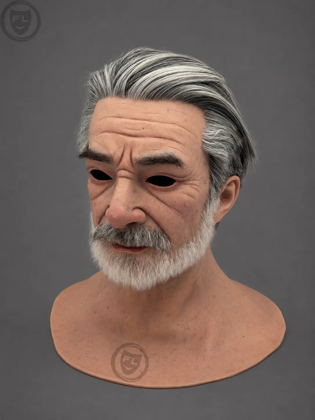 Silver Hair Elderly Male Silicone Mask