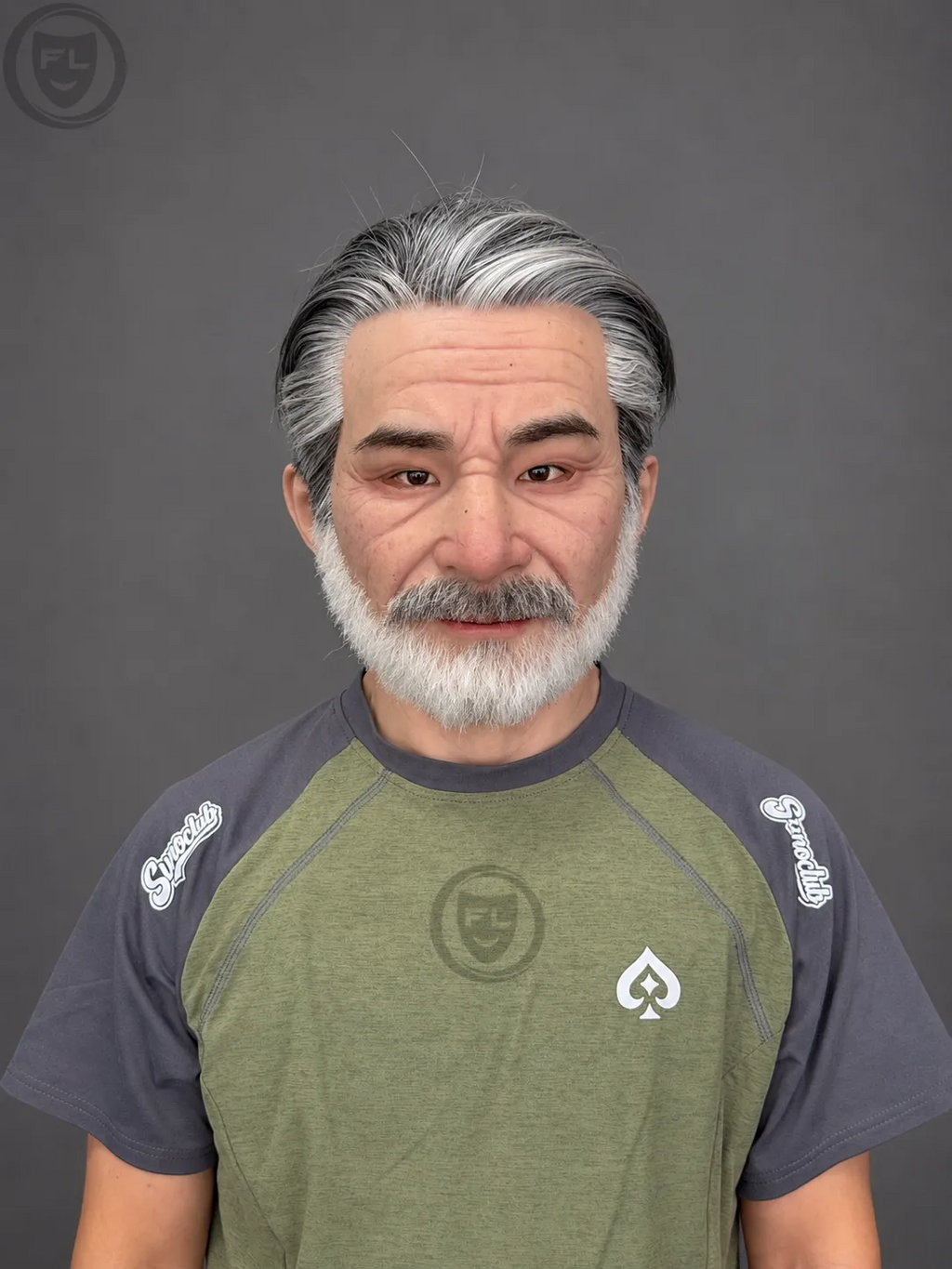 Silver Hair Elderly Male Silicone Mask