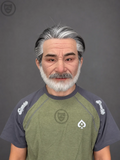 Silver Hair Elderly Male Silicone Mask