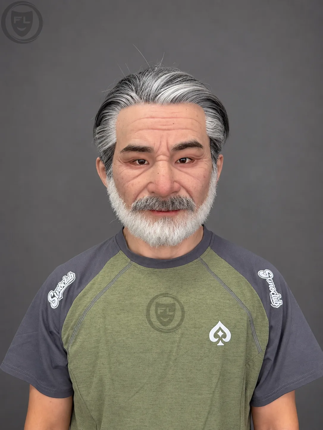 Silver Hair Elderly Male Silicone Mask