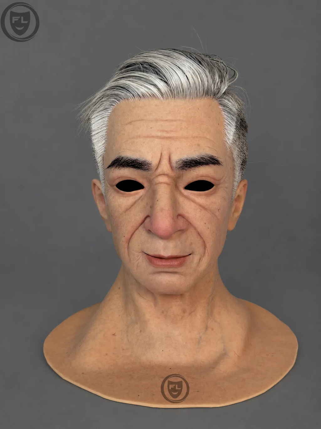 Silver Hair Mature Male Silicone Mask