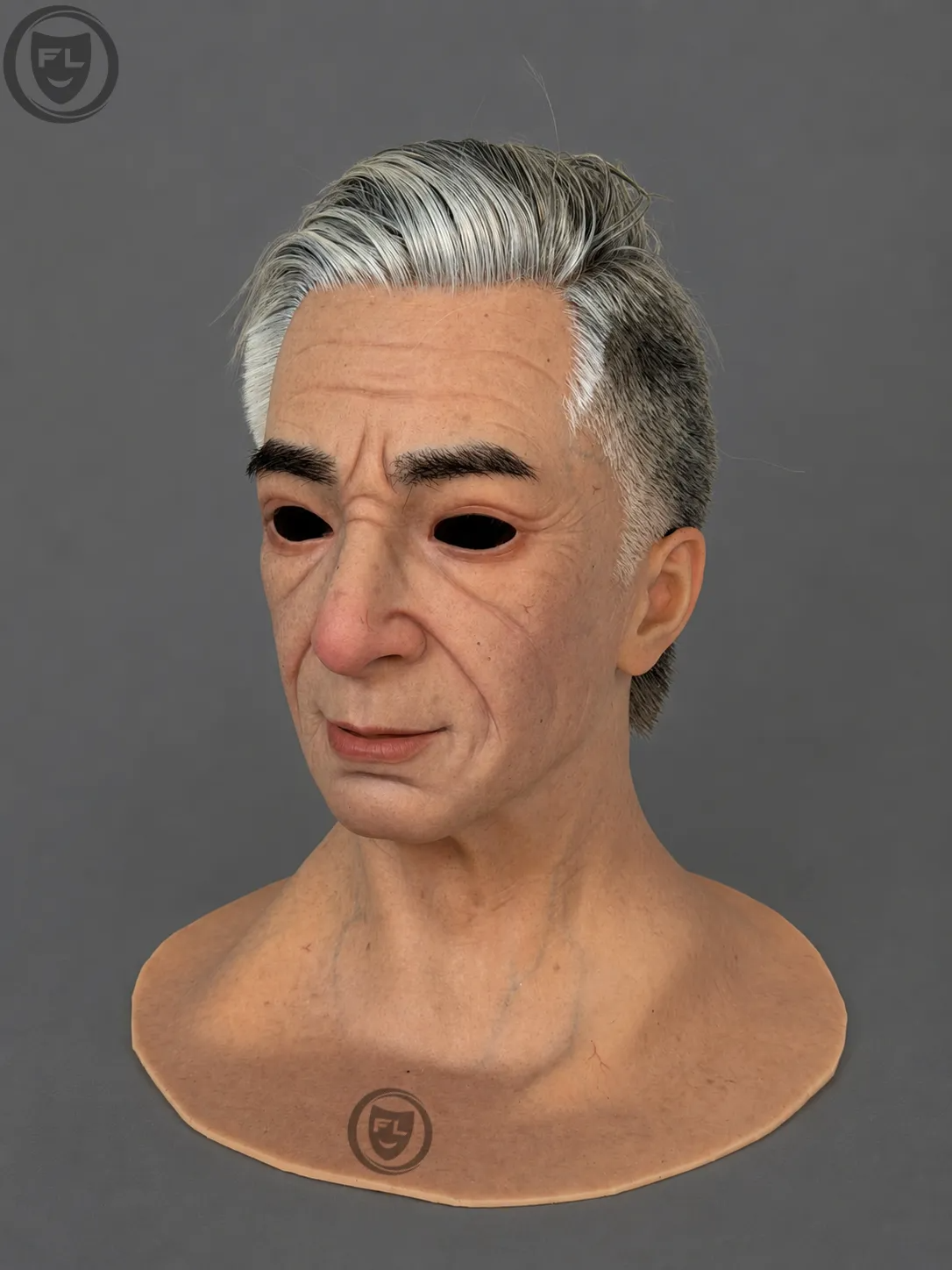 Silver Hair Mature Male Silicone Mask