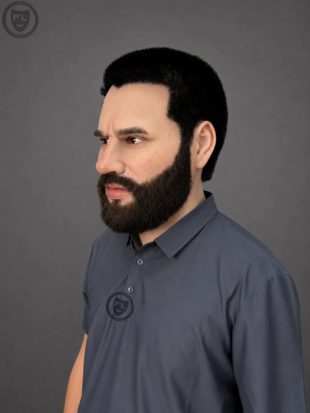 Executive Bearded Male Silicone Mask