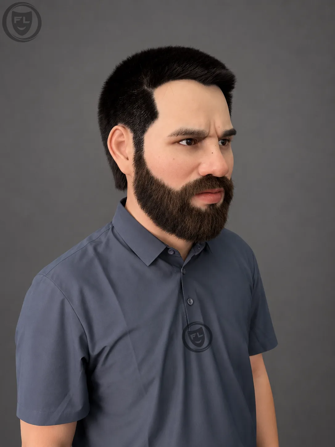 Executive Bearded Male Silicone Mask