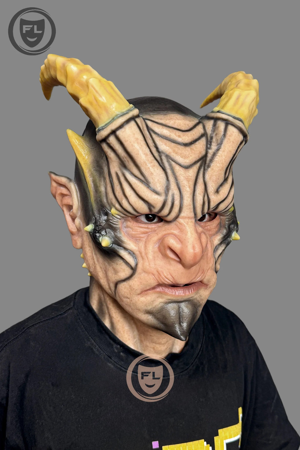 Demon Horn Full Head Silicone Mask