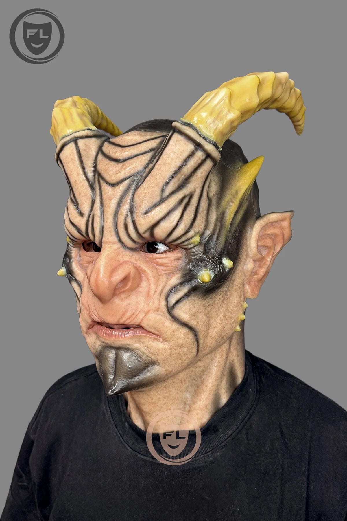 Demon Horn Full Head Silicone Mask